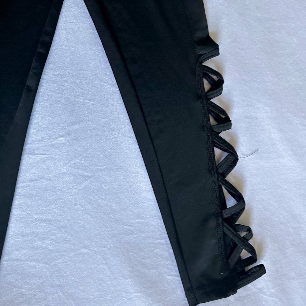JGX Women Black Activewear Leggings Pants Size Medium - Picture 4 of 13